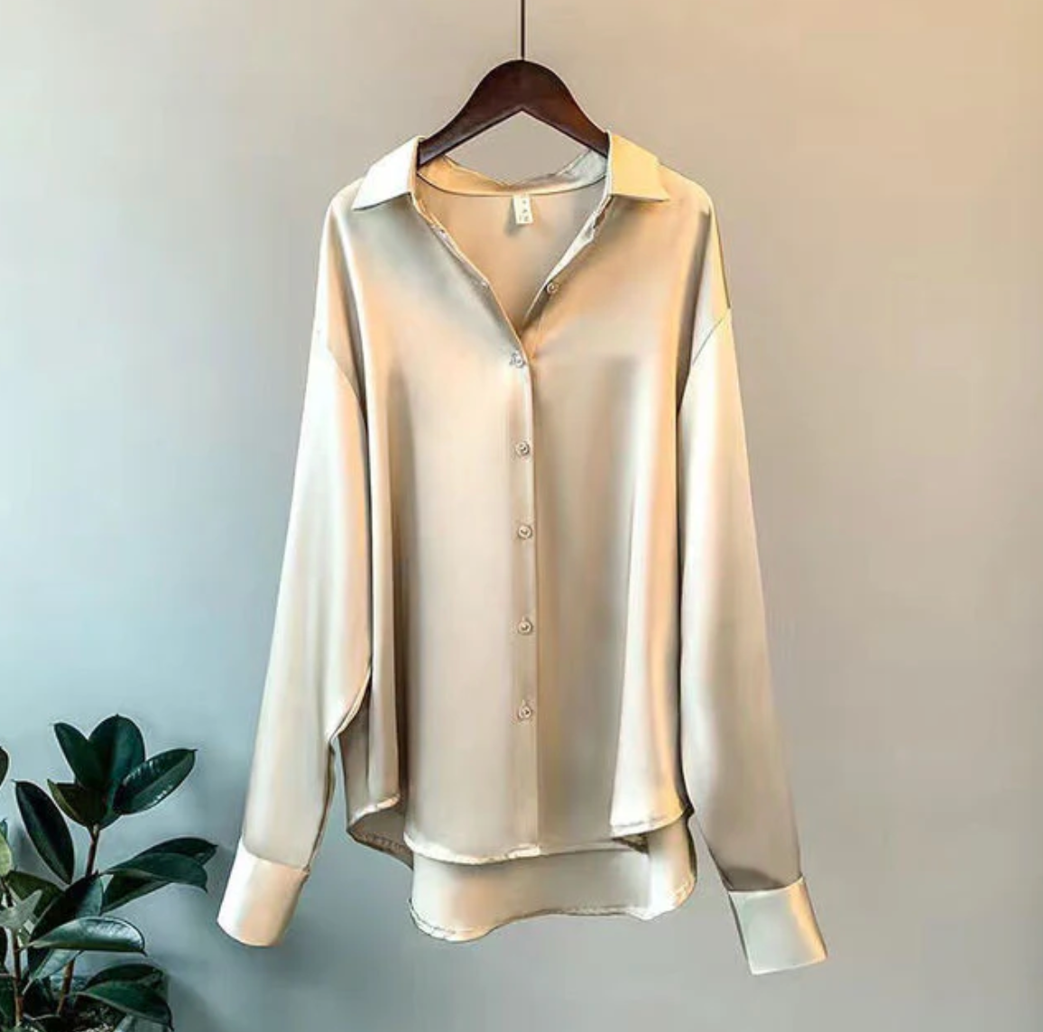 Maya® | Long-Sleeved Blouse Made Of Satin Silk