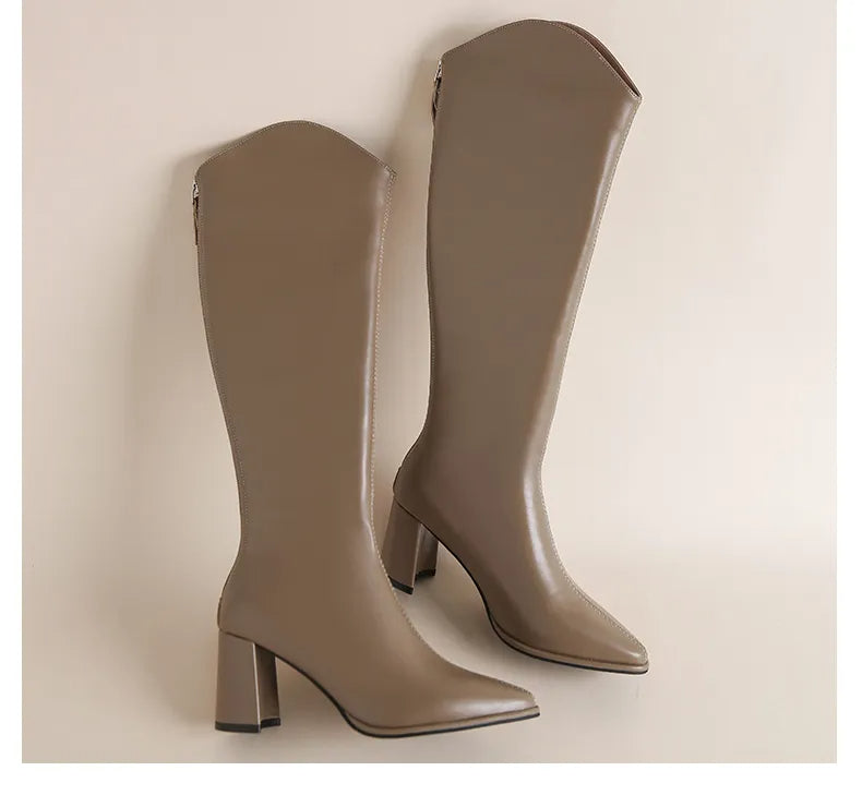 Liliana | Elegant women's boots with zipper and high heel