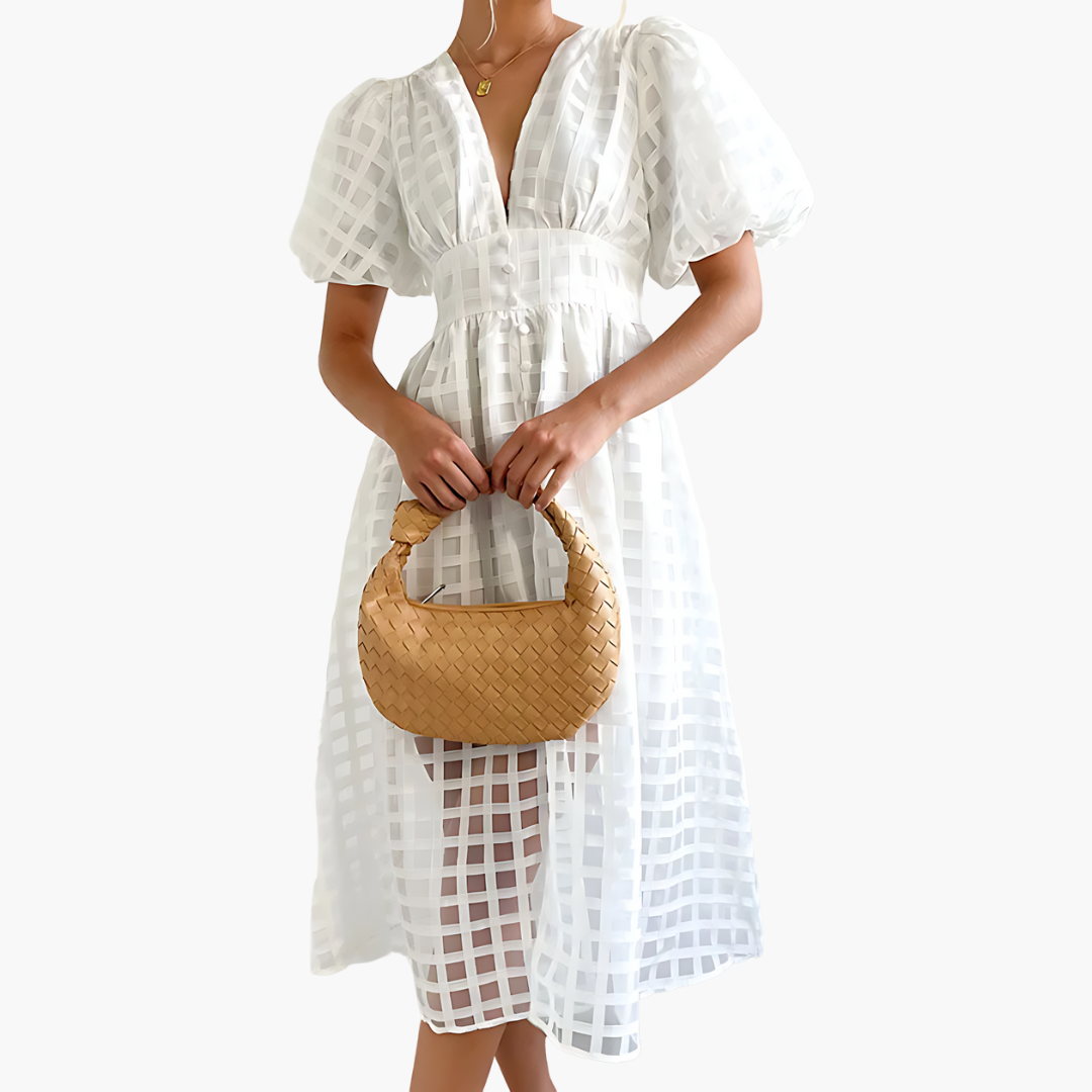Liliana | Elegant Summer Midi Dress for Effortless Style