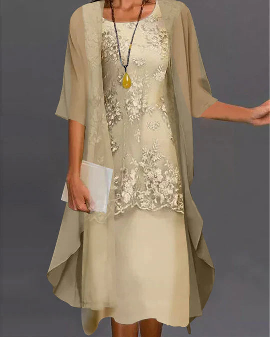 Olga® | Elegant Two-Piece Chiffon Dress