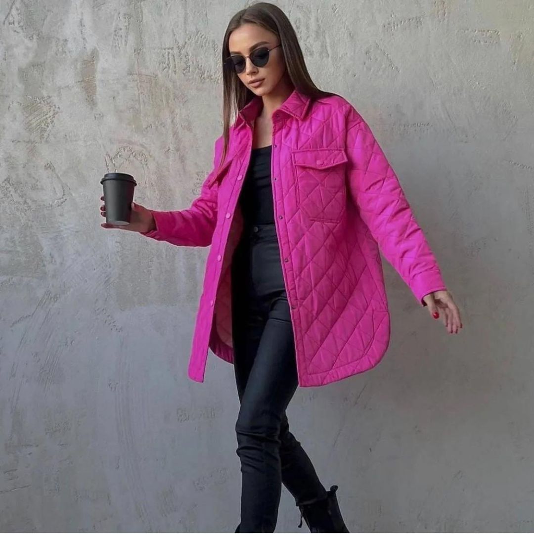 Zaida | Classic padded jacket with snap fasteners for women
