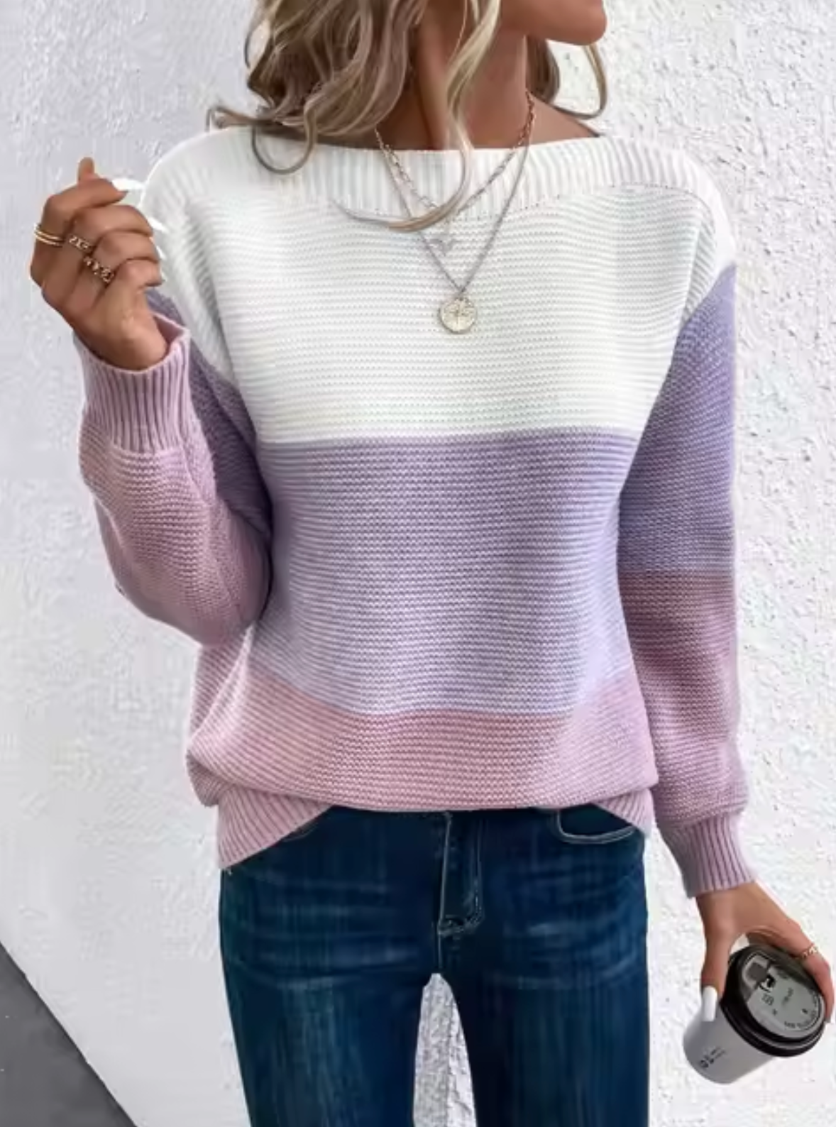 Rafaela | Tri-color knitted sweater