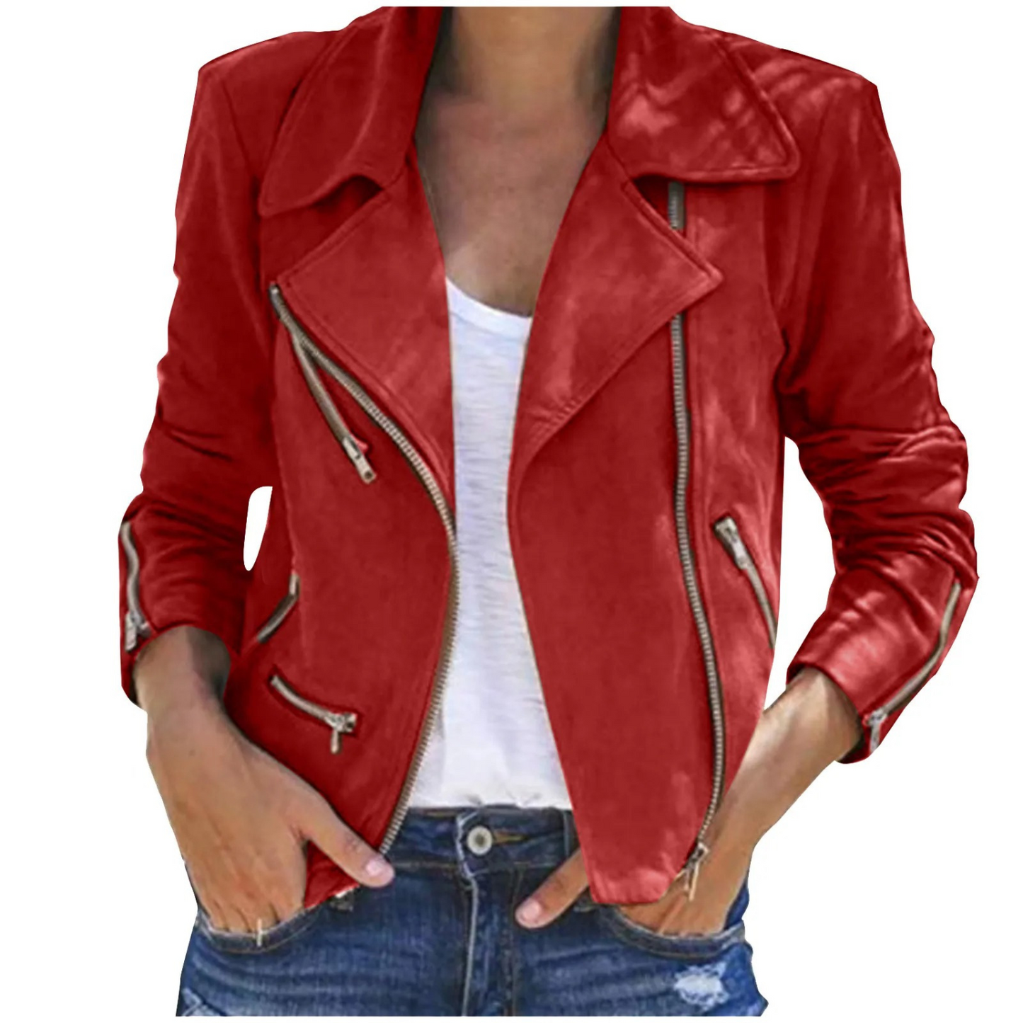 Gertrud | Leather jacket with zip