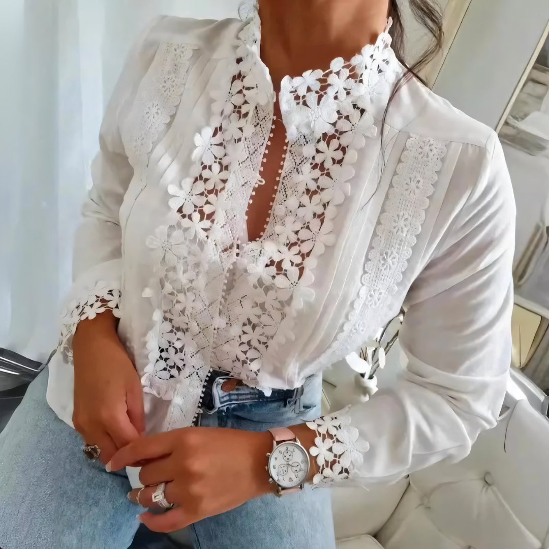 Jolanda® | Floral Blouse With Lace Pattern