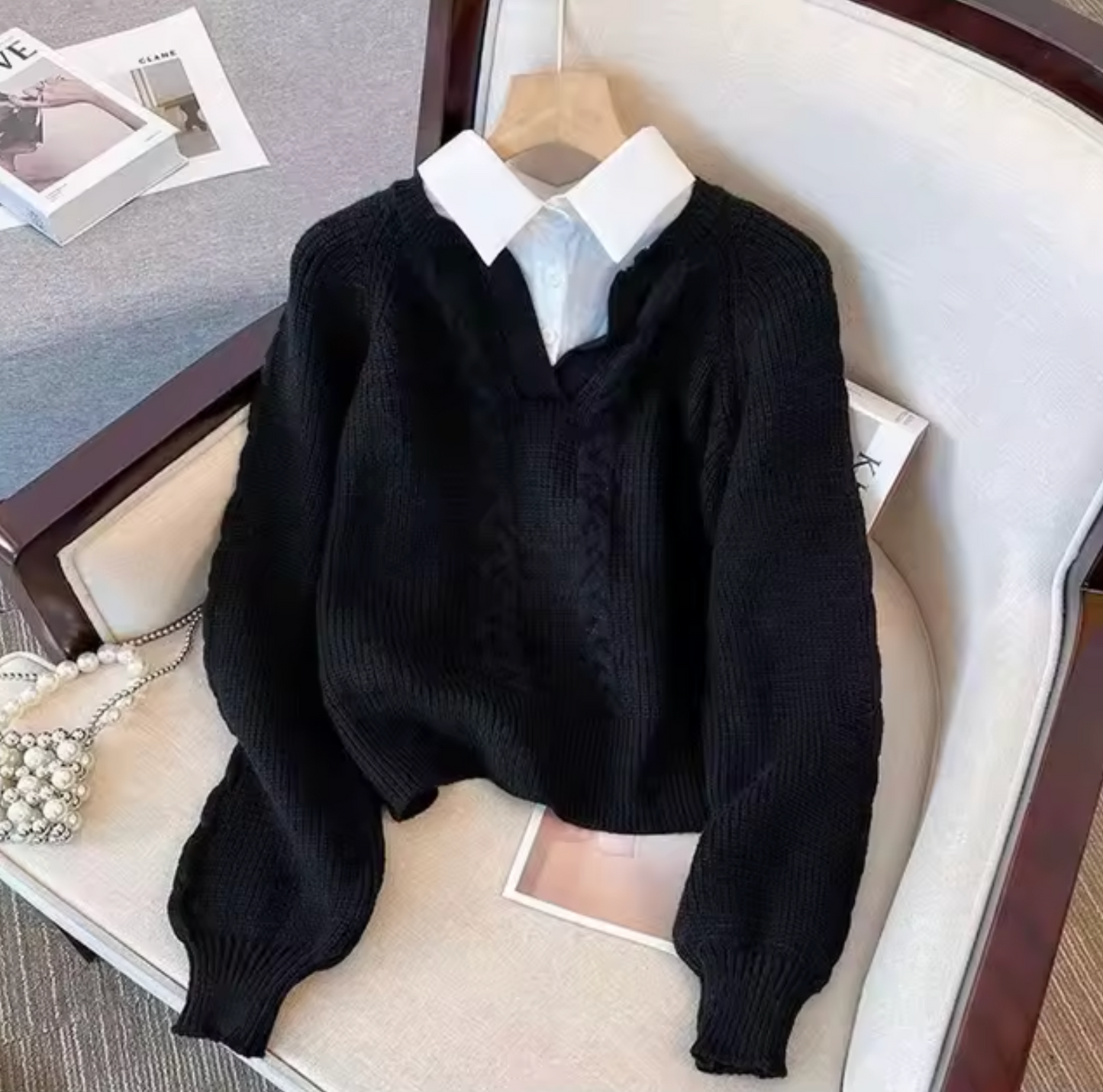 Melanie | Knitted sweater with collar
