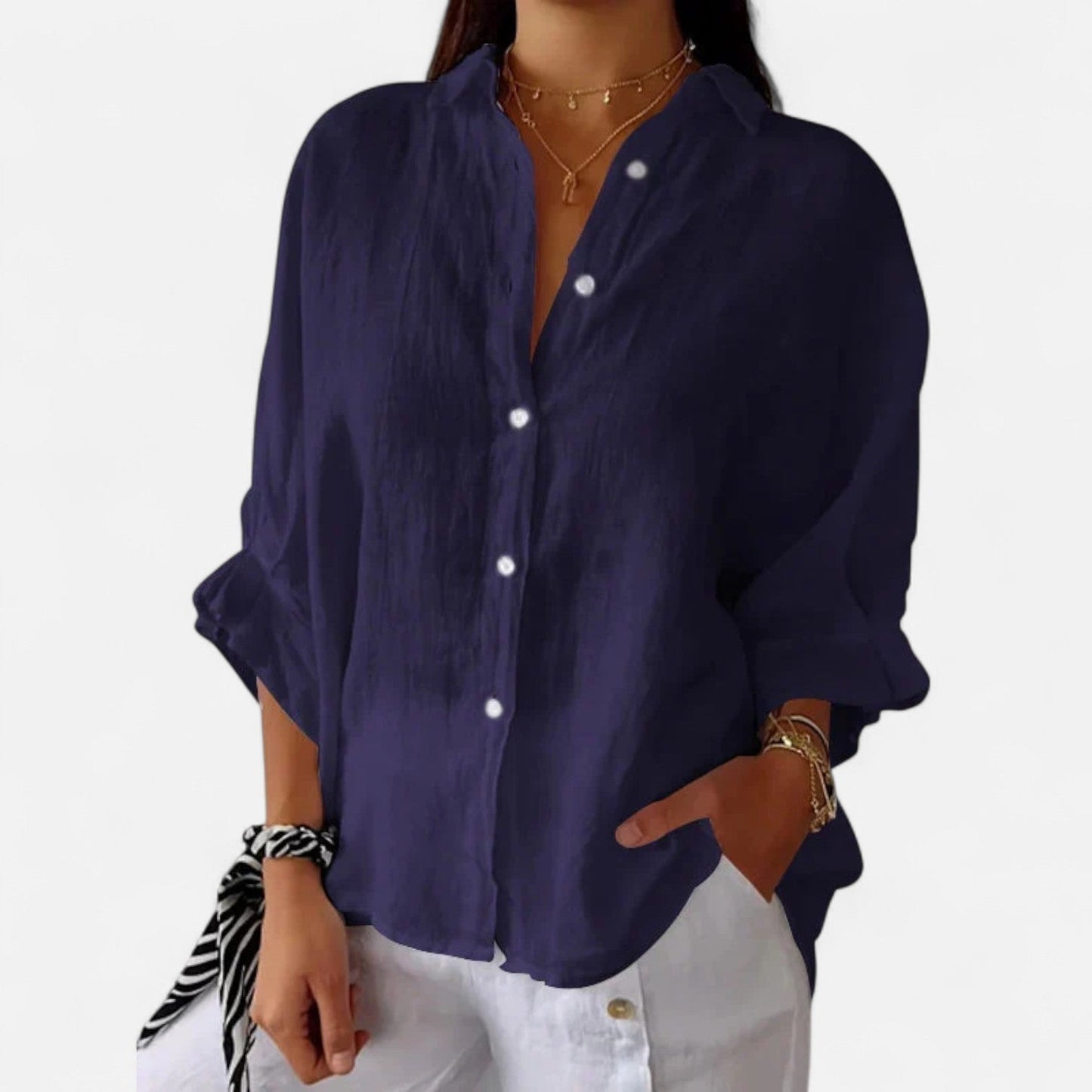 Malena® | Chemise d'été en lin pour femme Grace without effort, elegance respirante