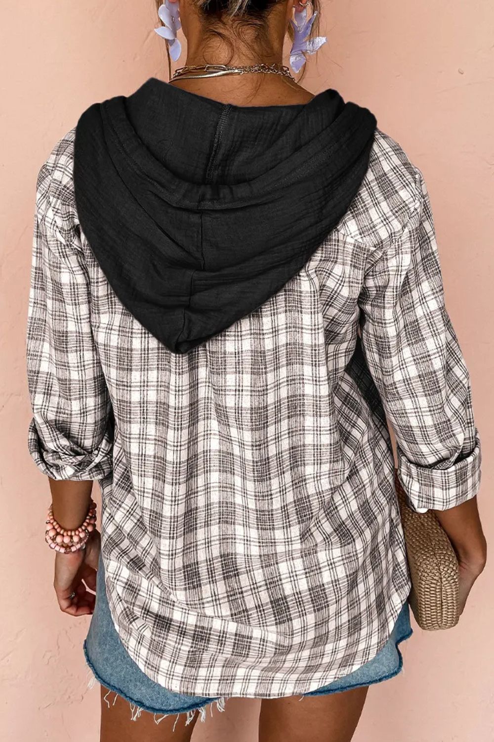 Carolina | Hooded jacket with drawstring and buttons