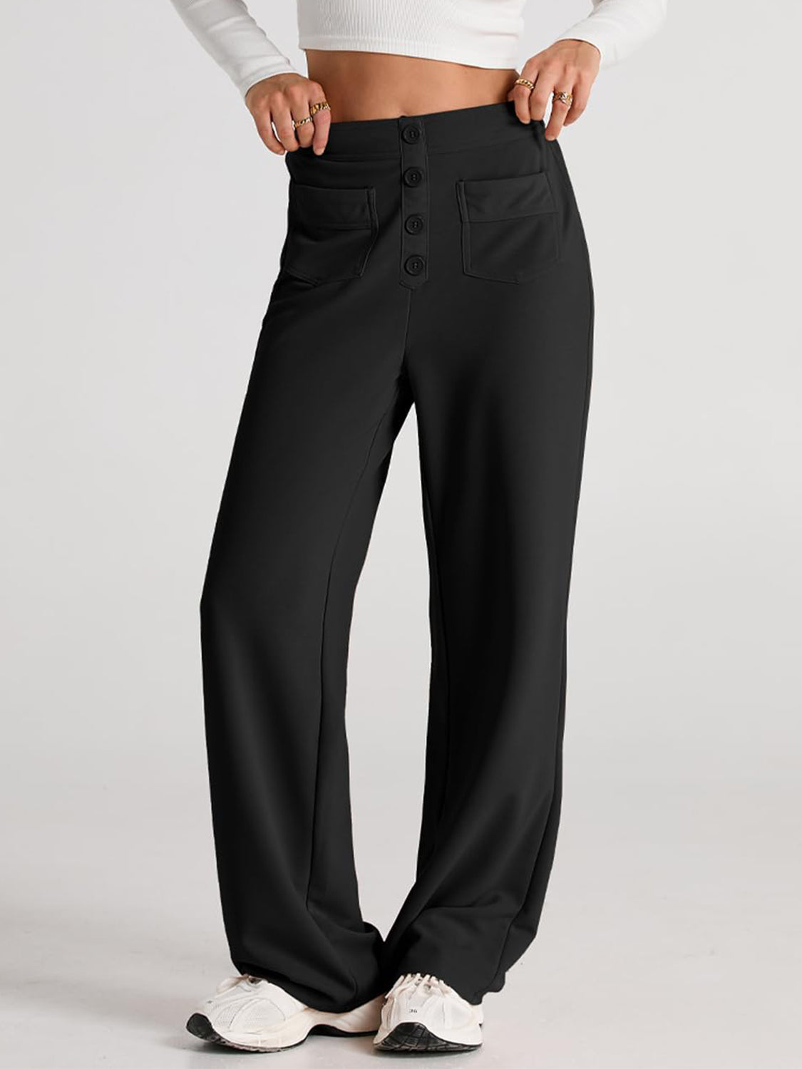Aurora | Wide-leg, high-waisted trousers
