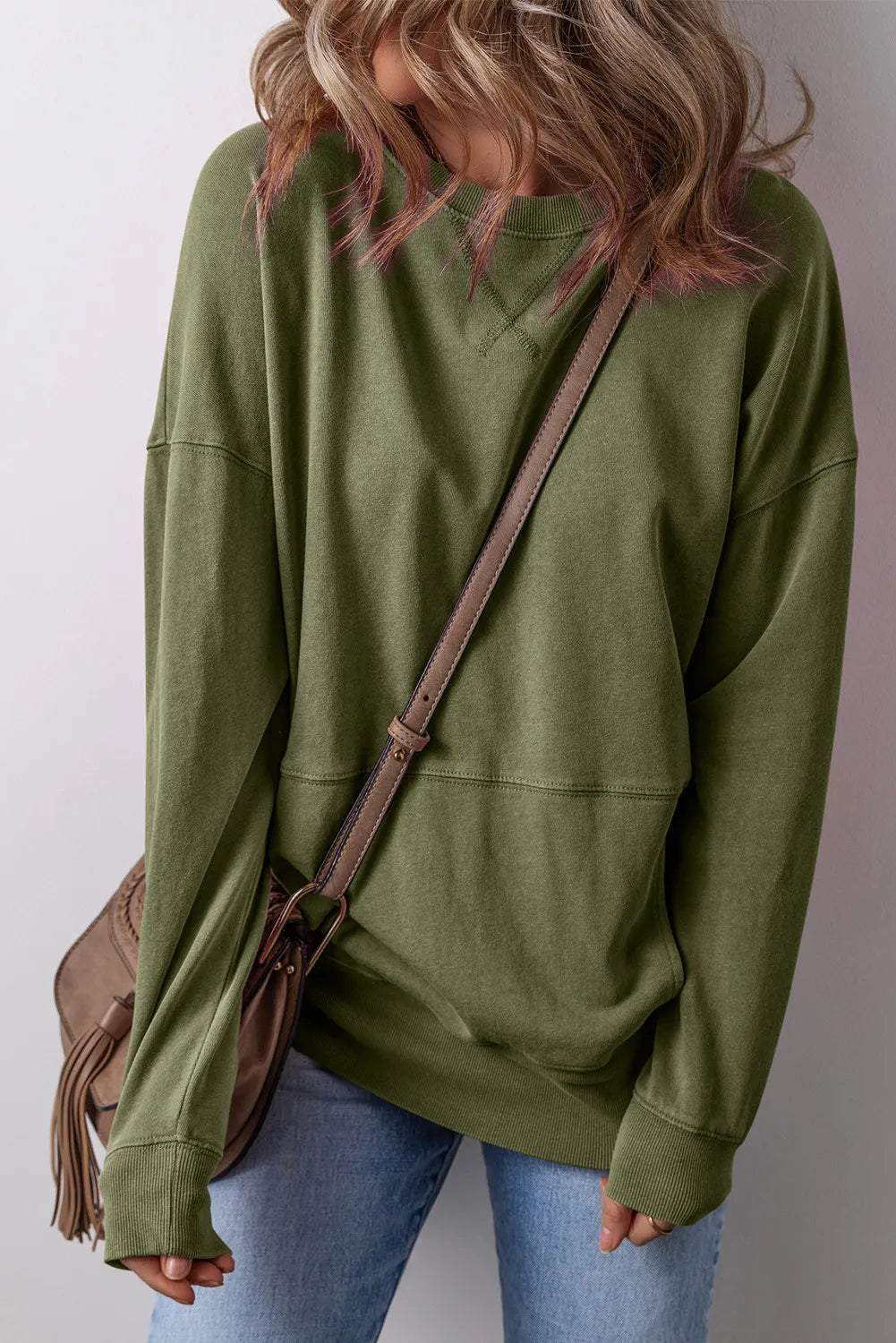 Dafne | Long sleeve crew neck sweatshirt