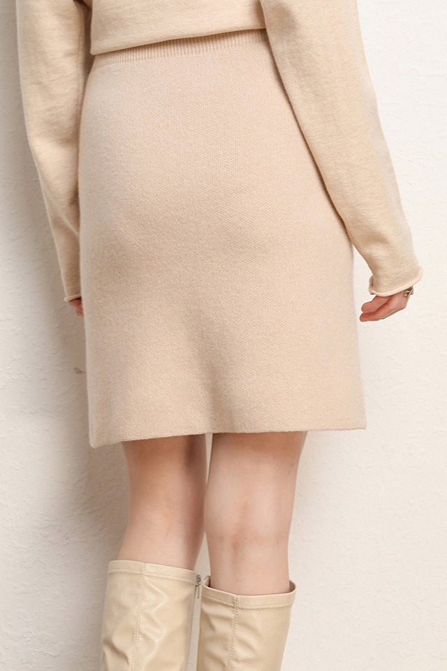 Wool A-Line Mini Skirt