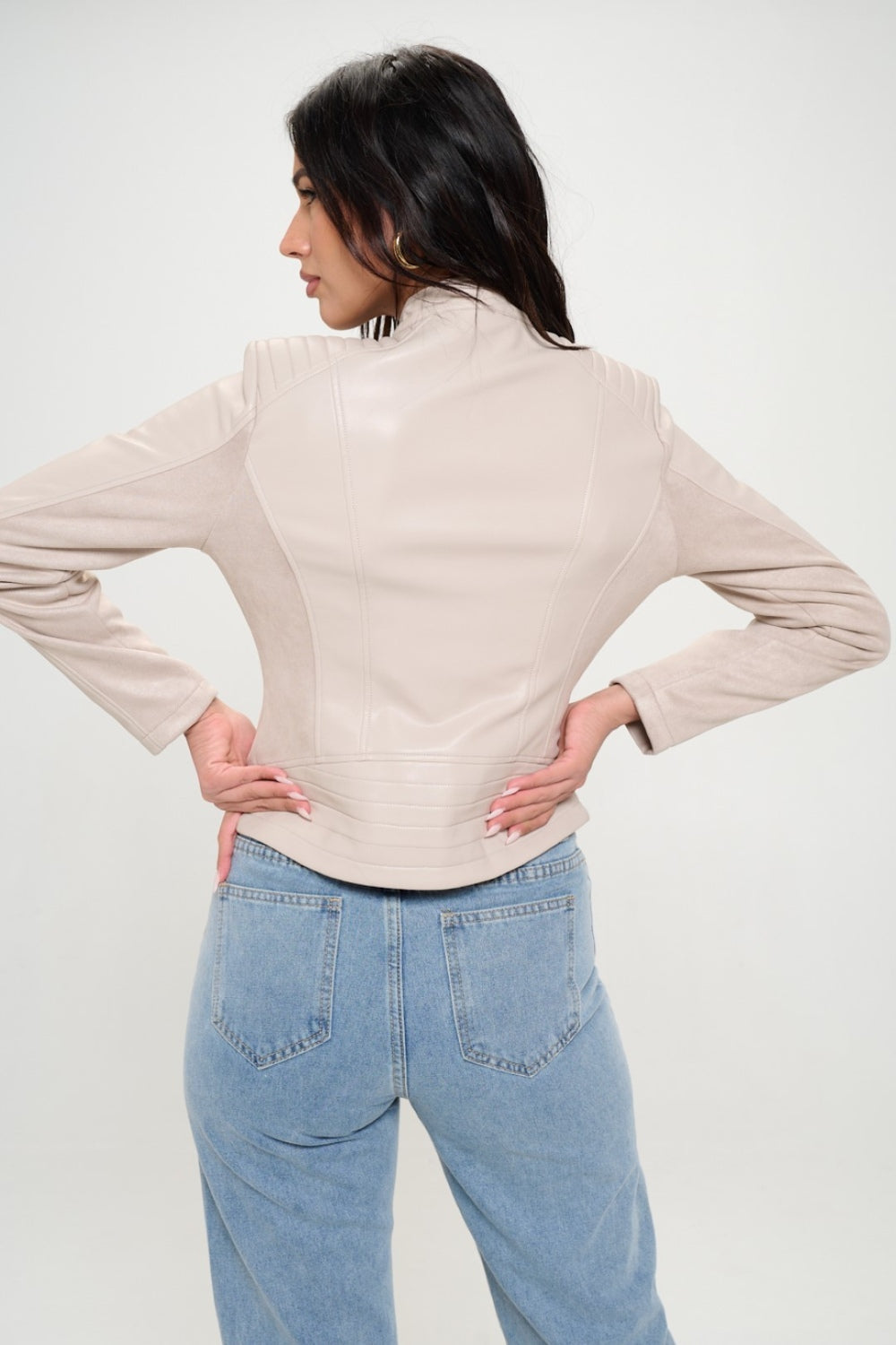Lara | Vegan motorcycle jacket with zip