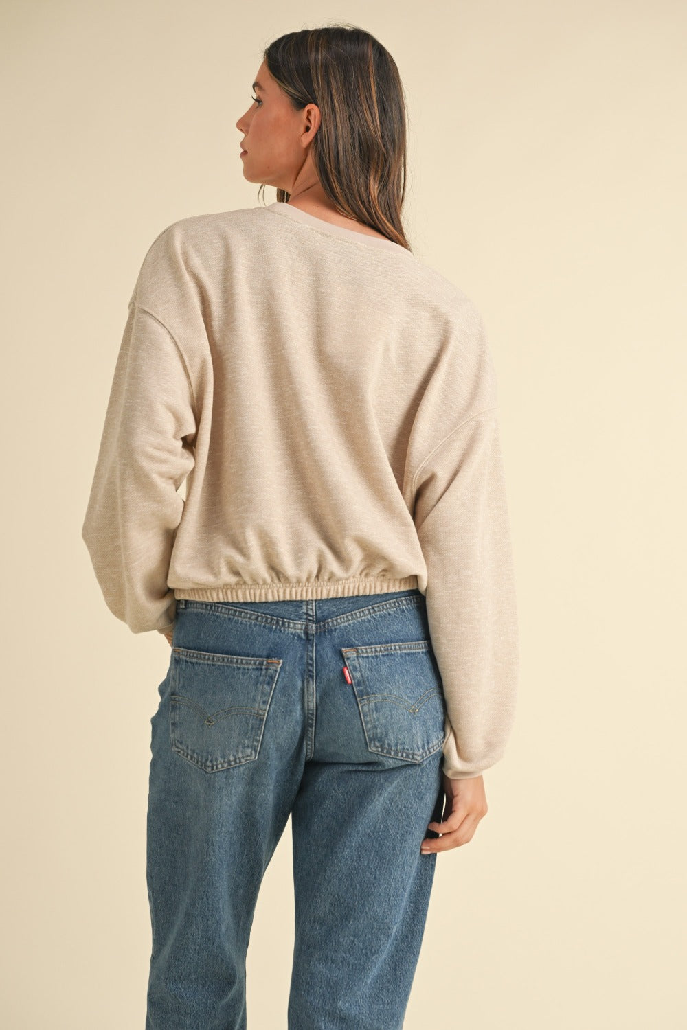 Alba | Mable crew neck sweatshirt with letter embroidery