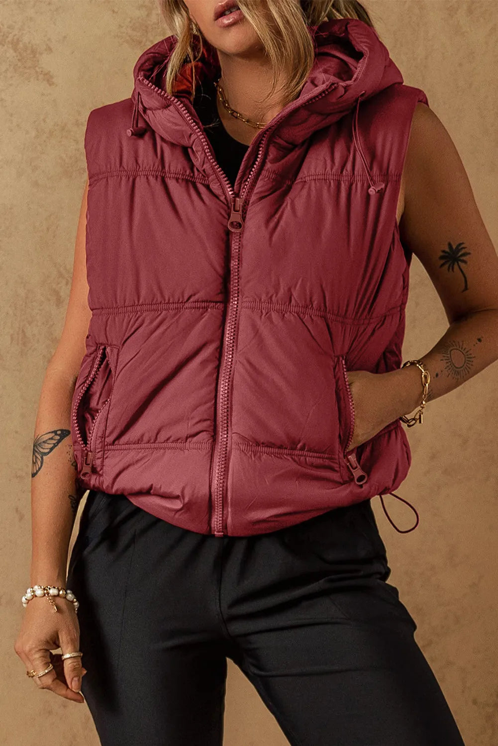 Melanie | Vest with drawstring and zip