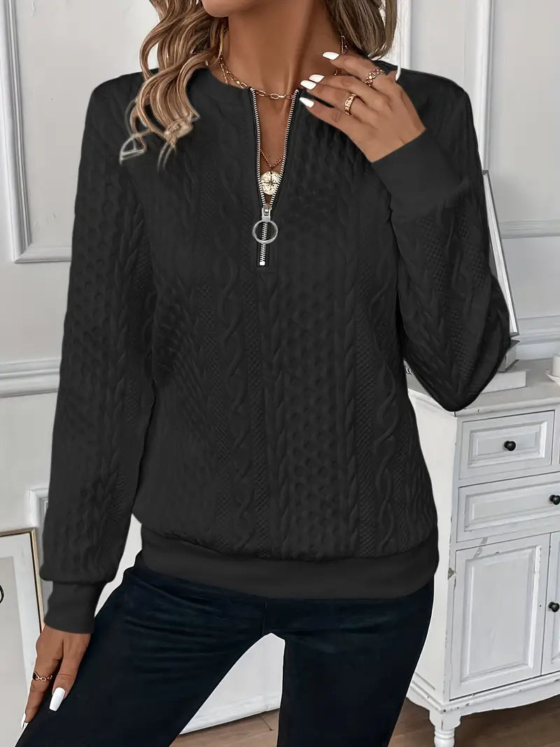 Natalie | Elegant Zip-Up Sweater