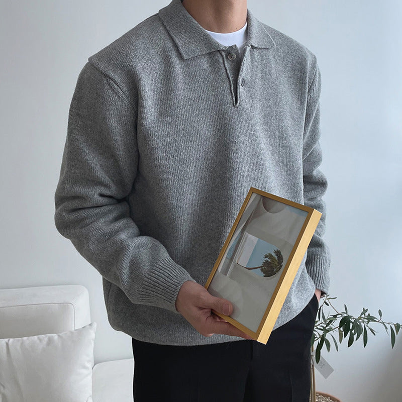 Gene | Men's Polo Knit Sweater
