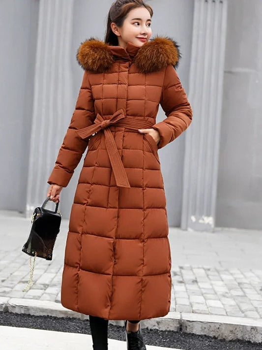 Petra | Padded women's coat with belt