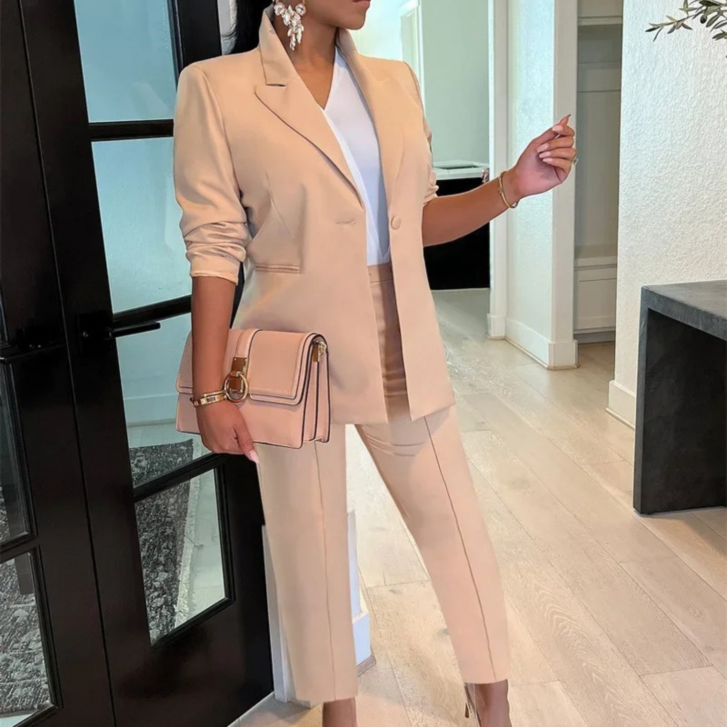 Ricarda® | Chic Autumn Office Style Blazer And Pants Set For Women