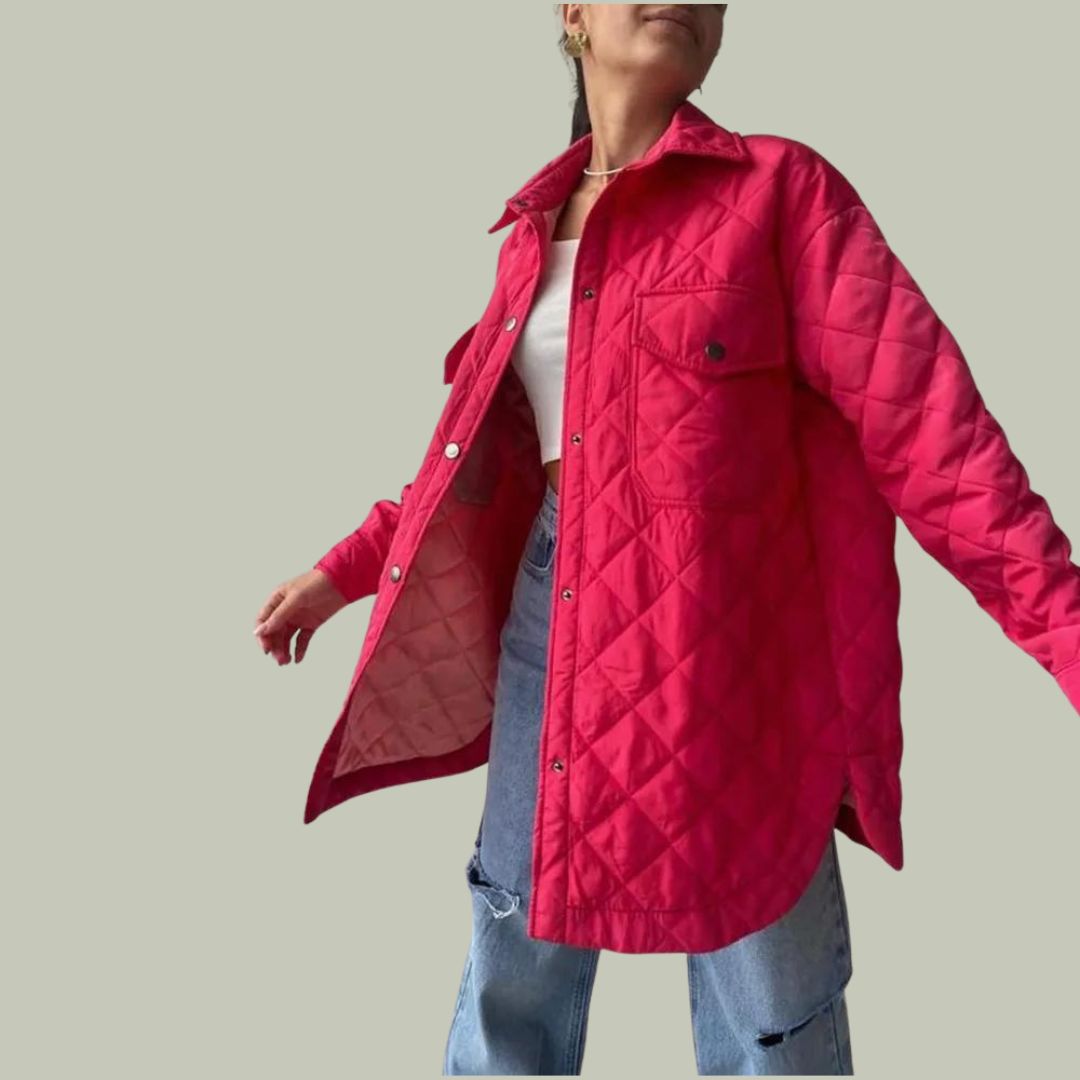 Zaida | Classic padded jacket with snap fasteners for women
