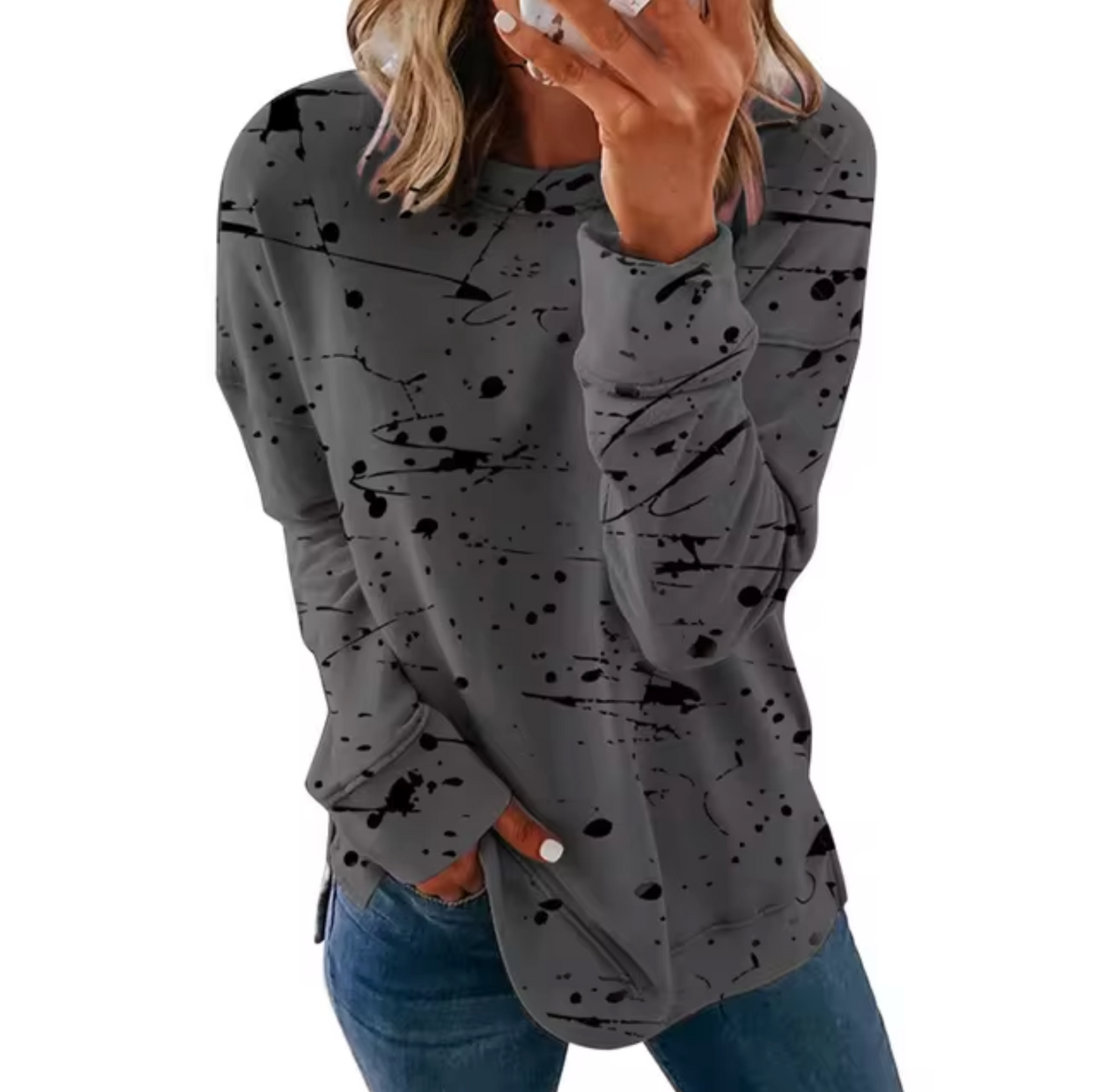 Romina | Oversized cotton long sleeve top