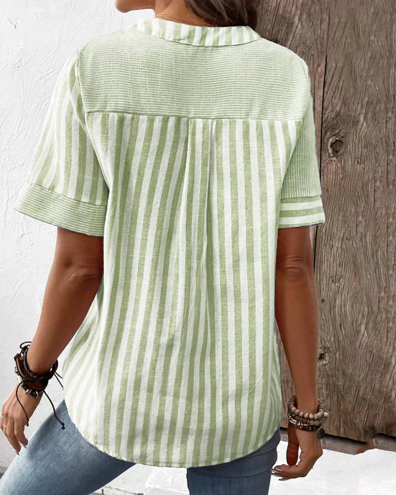 Aliette® | Stripe Linen Top