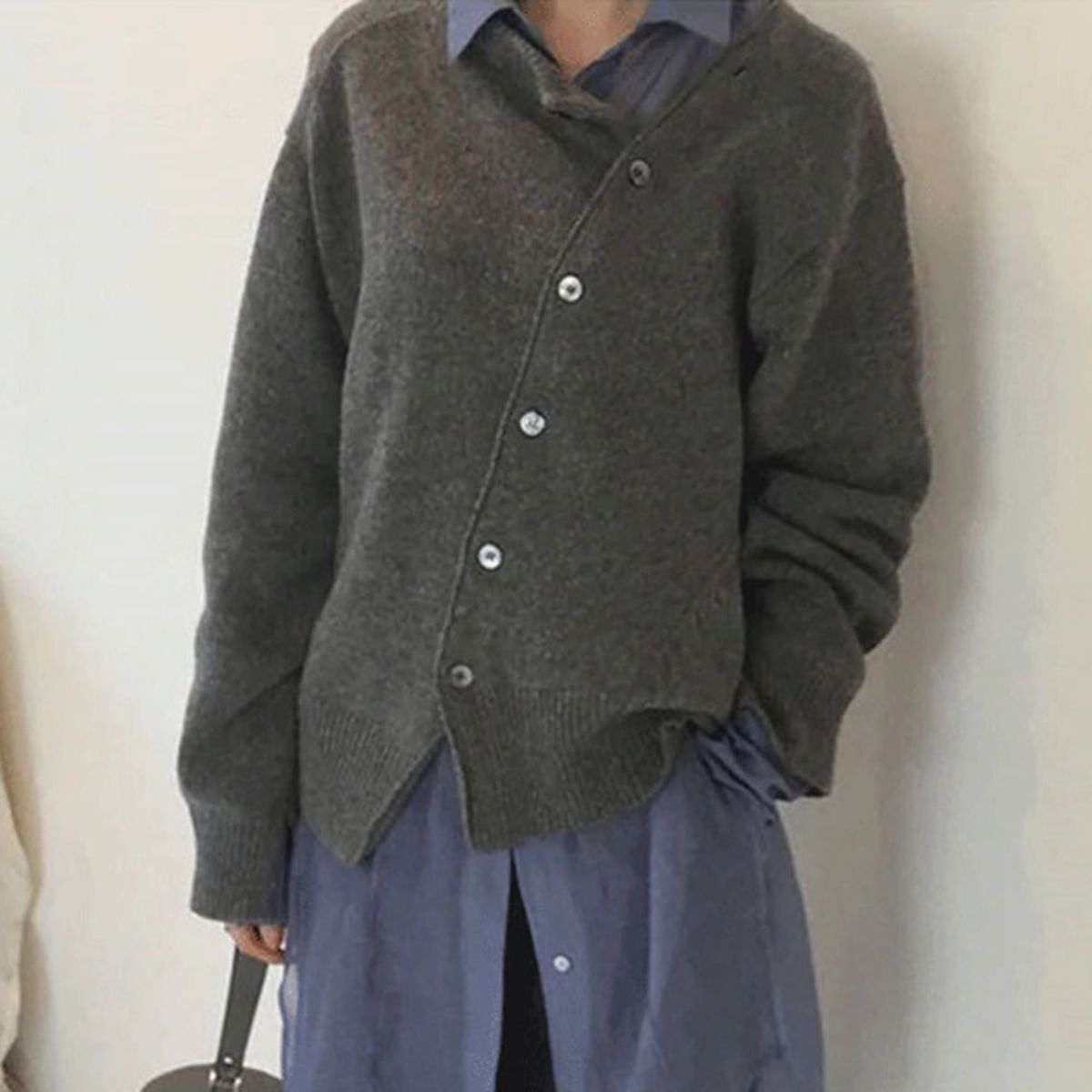 Cristina® | Comfortable wrap jacket with playful button placket