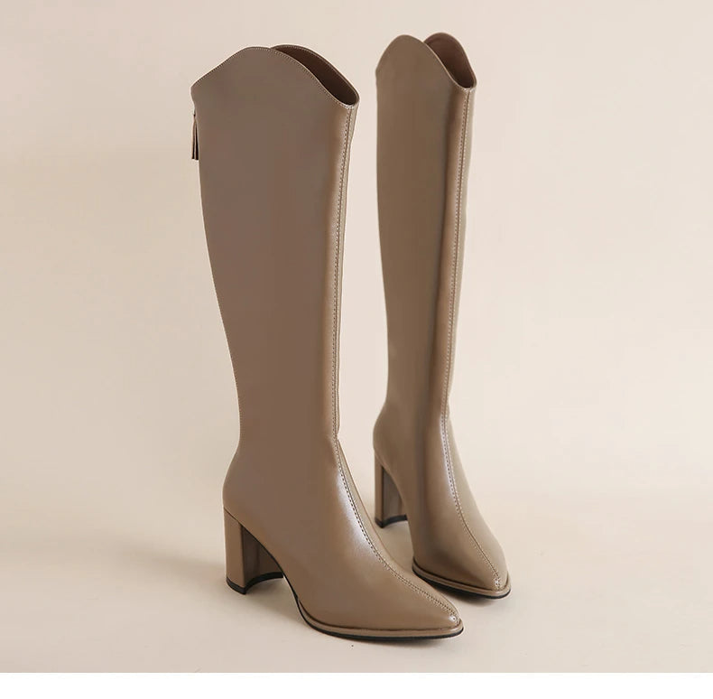 Liliana | Elegant women's boots with zipper and high heel