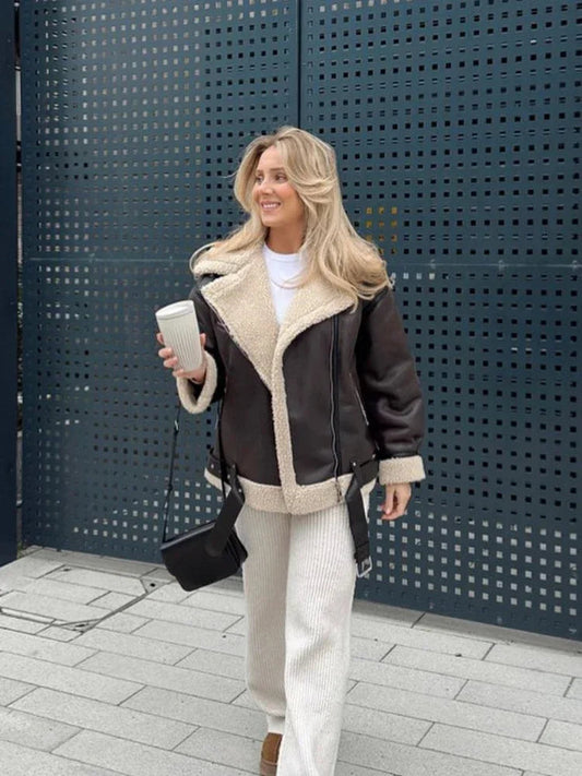 Marta® | Fashionable winter coat: long sleeve women's jacket