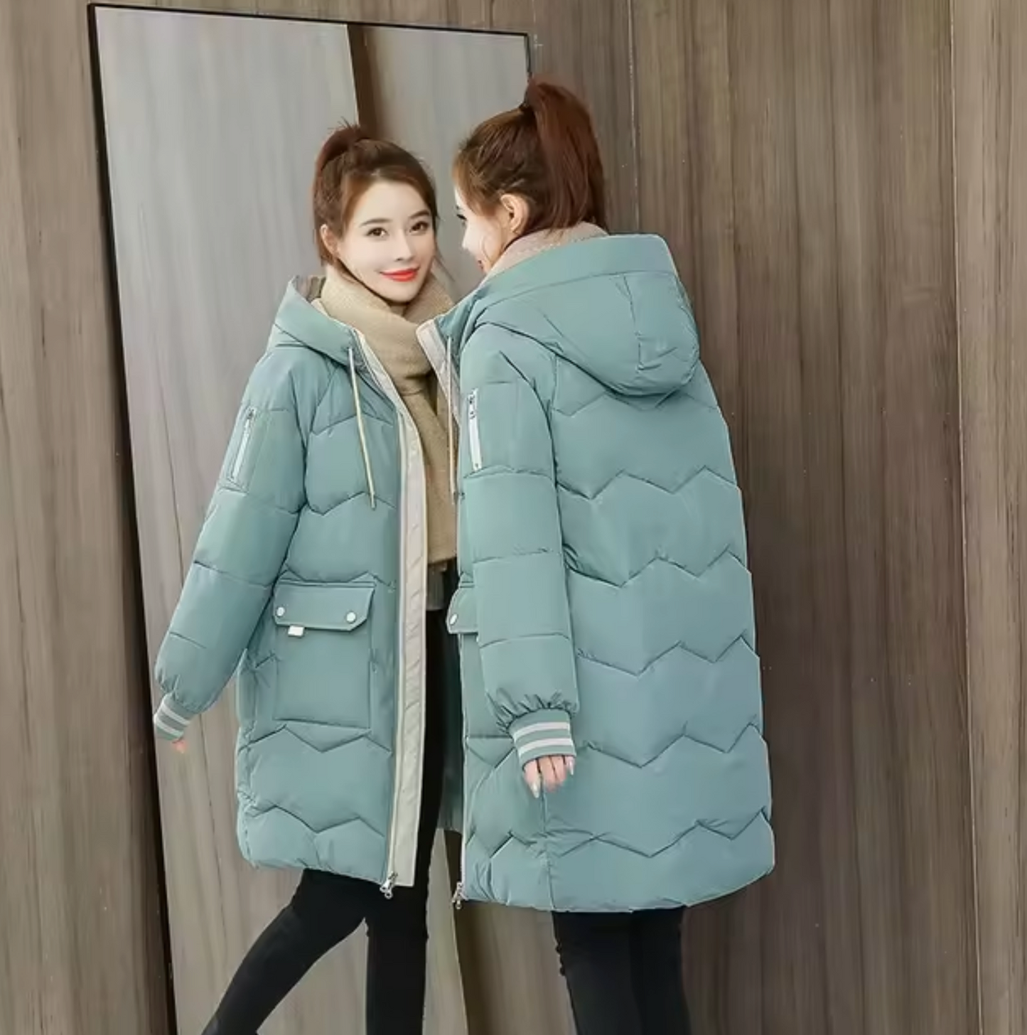Tania | Long cotton parka coat