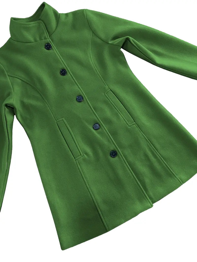 Linda | Single-breasted knit coat