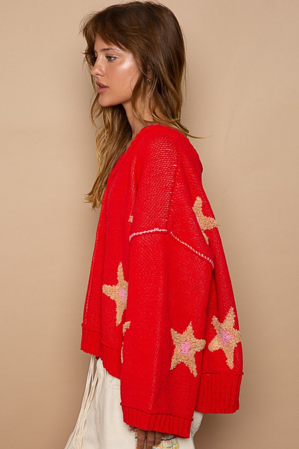 Alina | Long sleeve sweater with star patch