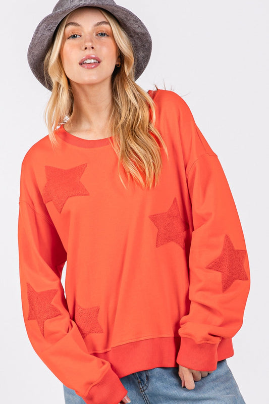 Linda | Long-sleeved sweatshirt with star patch