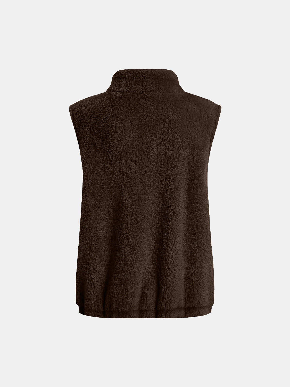 Leonor | Fluffy vest coat with zip closure and full size pockets