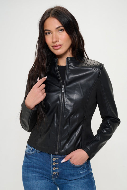 Luciana | Vegan motorcycle jacket with zip