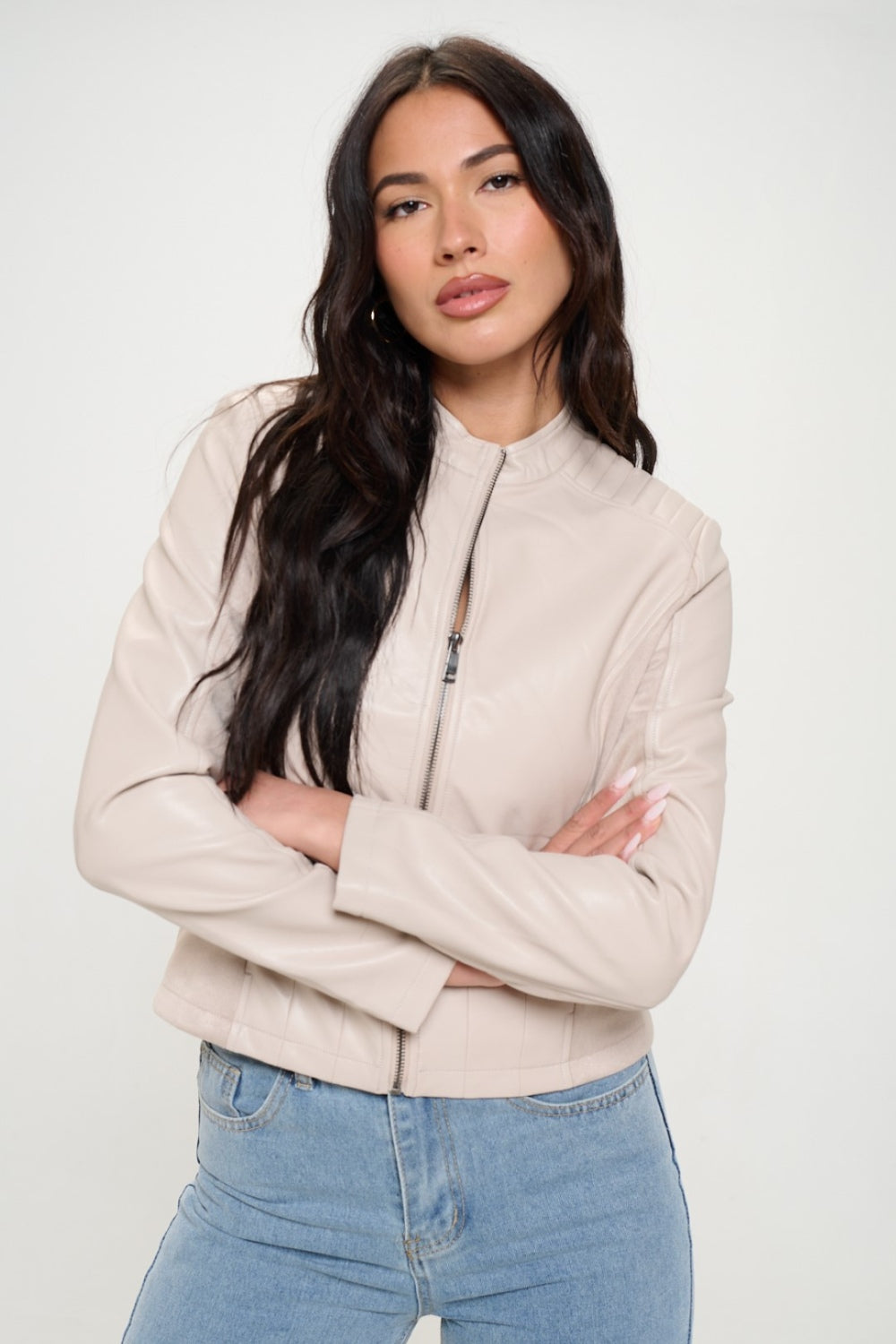 Lara | Vegan motorcycle jacket with zip