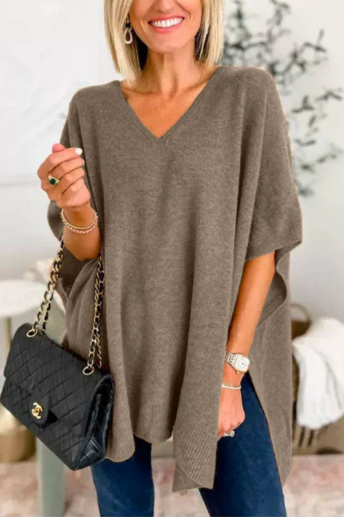 Aurica® | Blouse With Irregular Hem And V-Neck