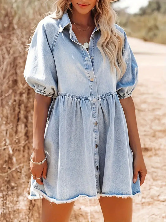 Alessia® | Mini Dress Made Of Cotton Denim