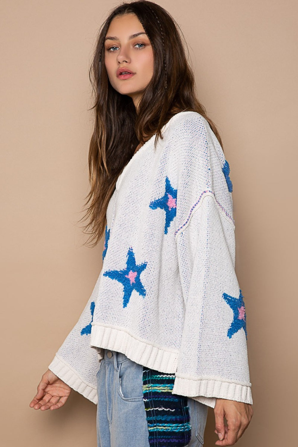 Greta | Long sleeve sweater with star patch