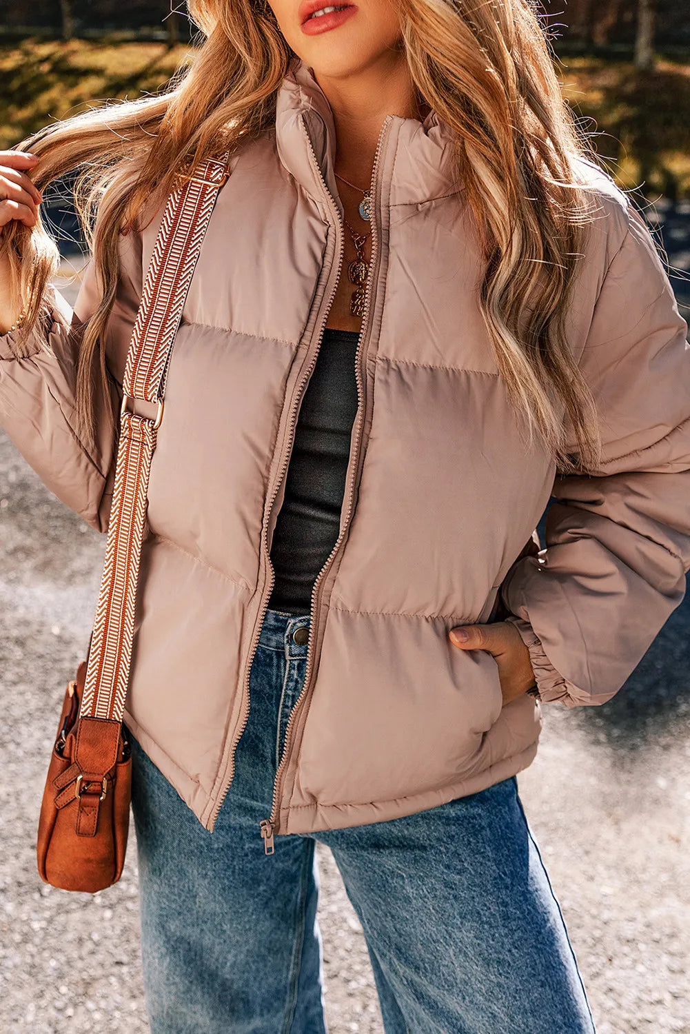 Ana Maria | Long-sleeved winter coat with turtleneck and zip