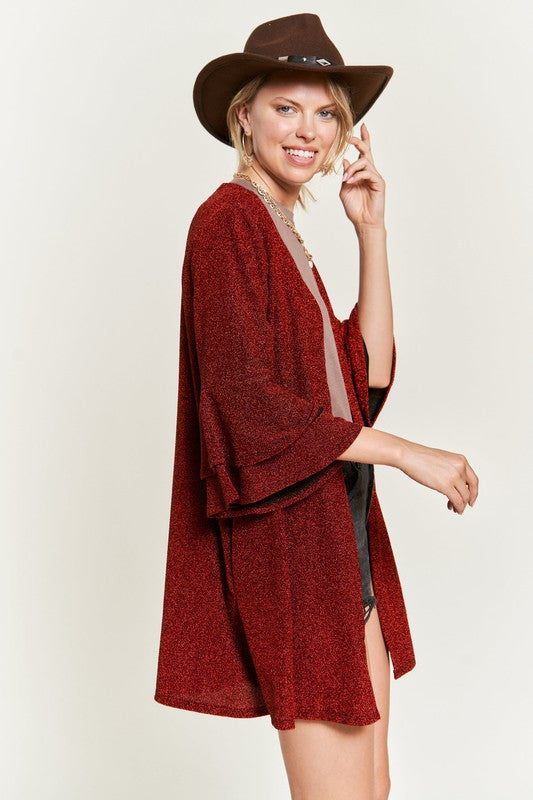 Matilde | Glittery kimono cardigan with bell sleeves