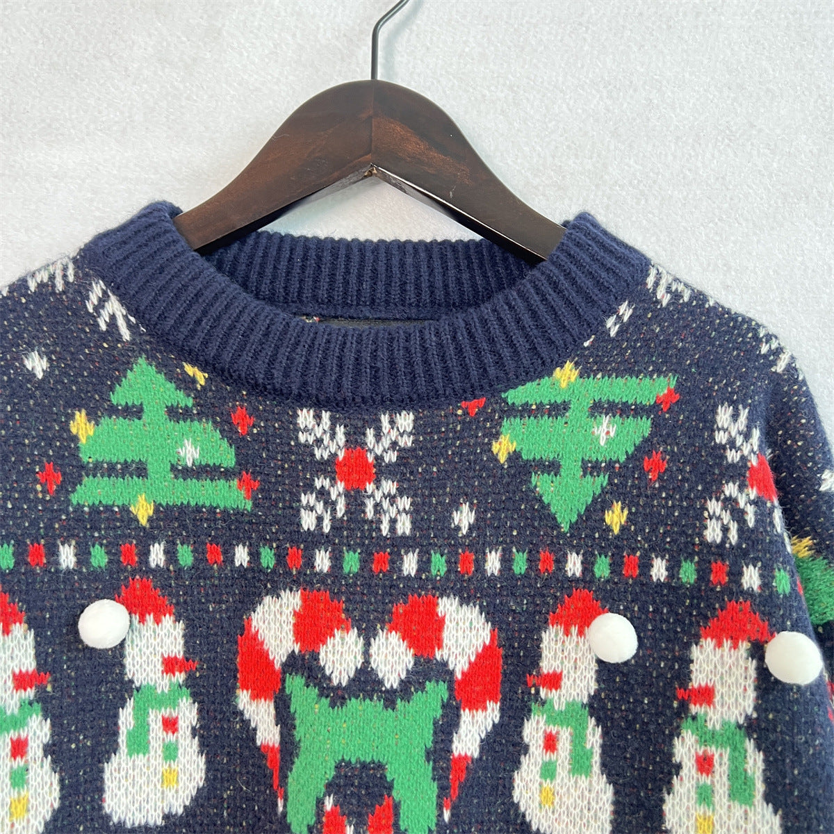 Catarina | Christmas pattern crew neck long sleeve sweater