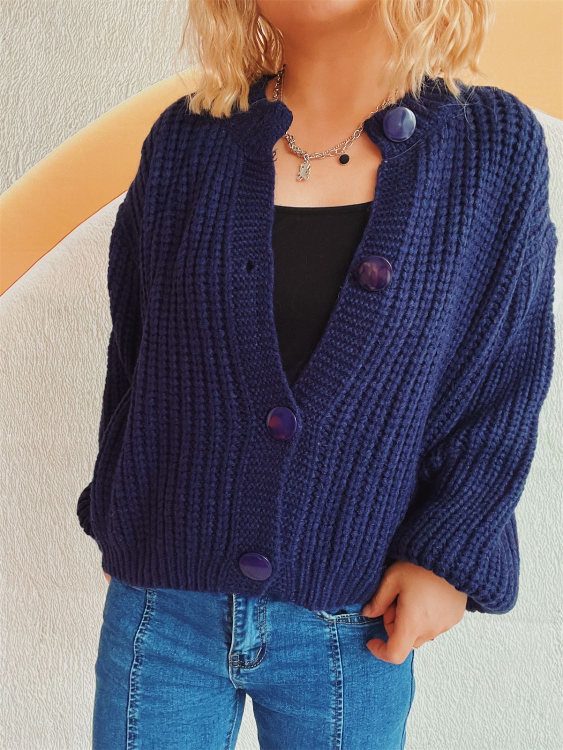 Adelheid | Long sleeve cardigan with buttons