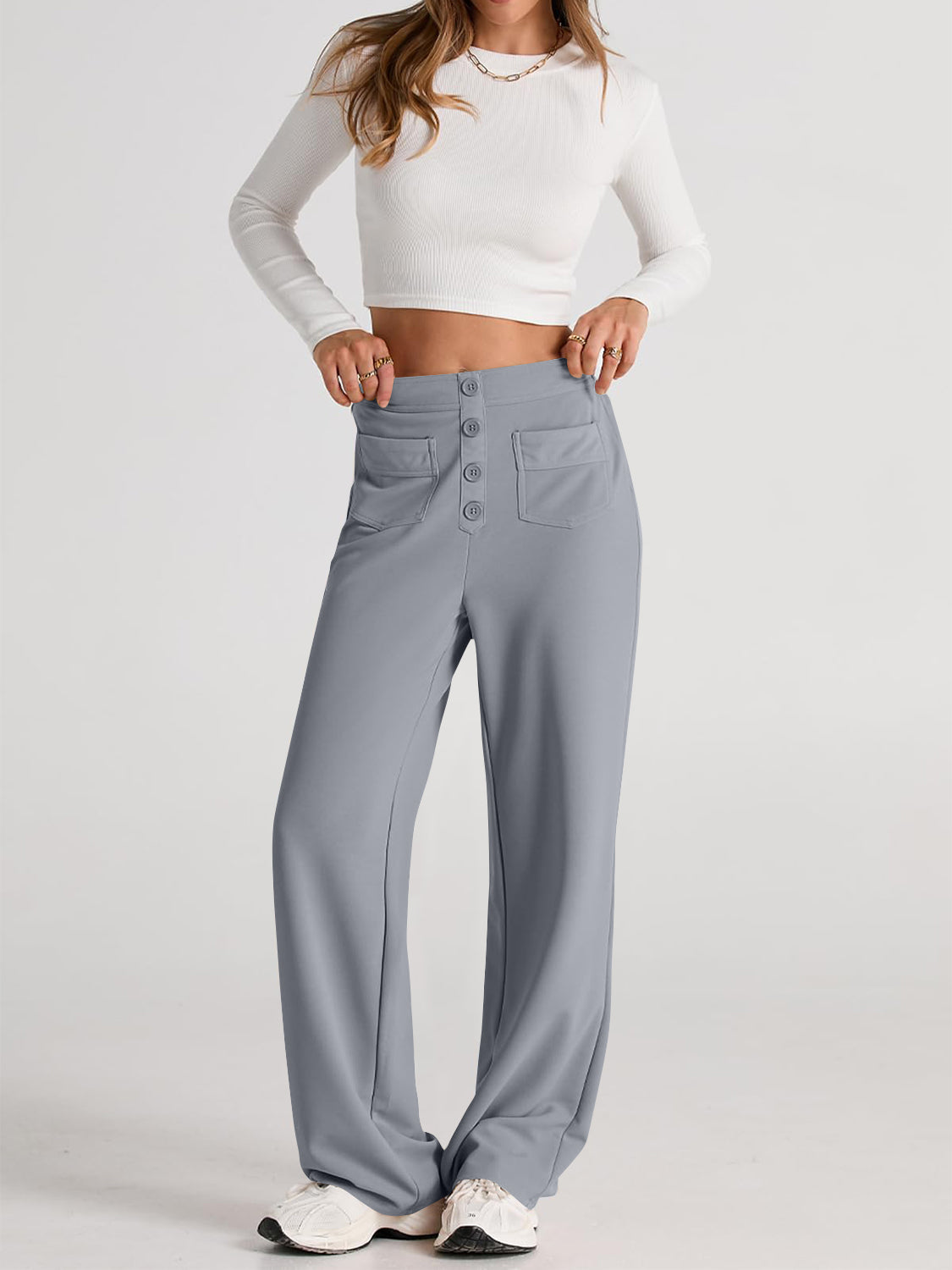 Aurora | Wide-leg, high-waisted trousers