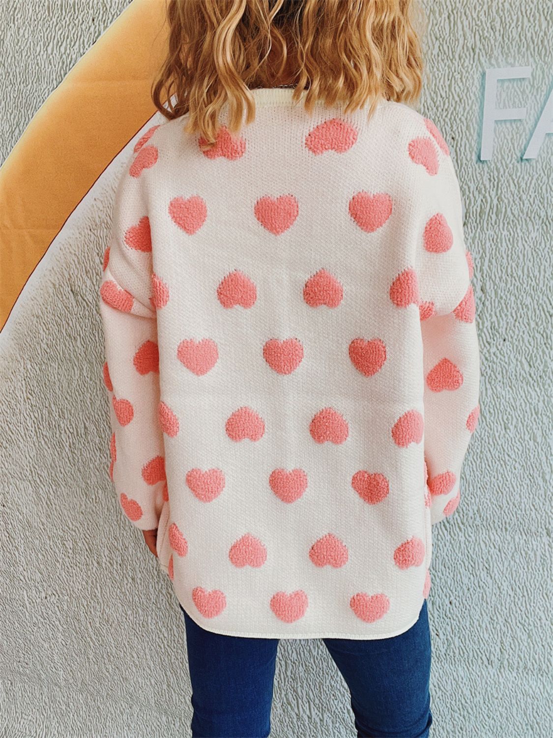 Melanie | Long-sleeved cardigan with heart buttons
