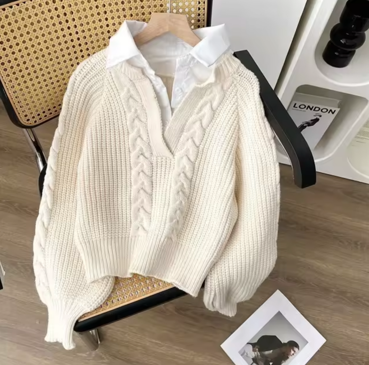 Melanie | Knitted sweater with collar