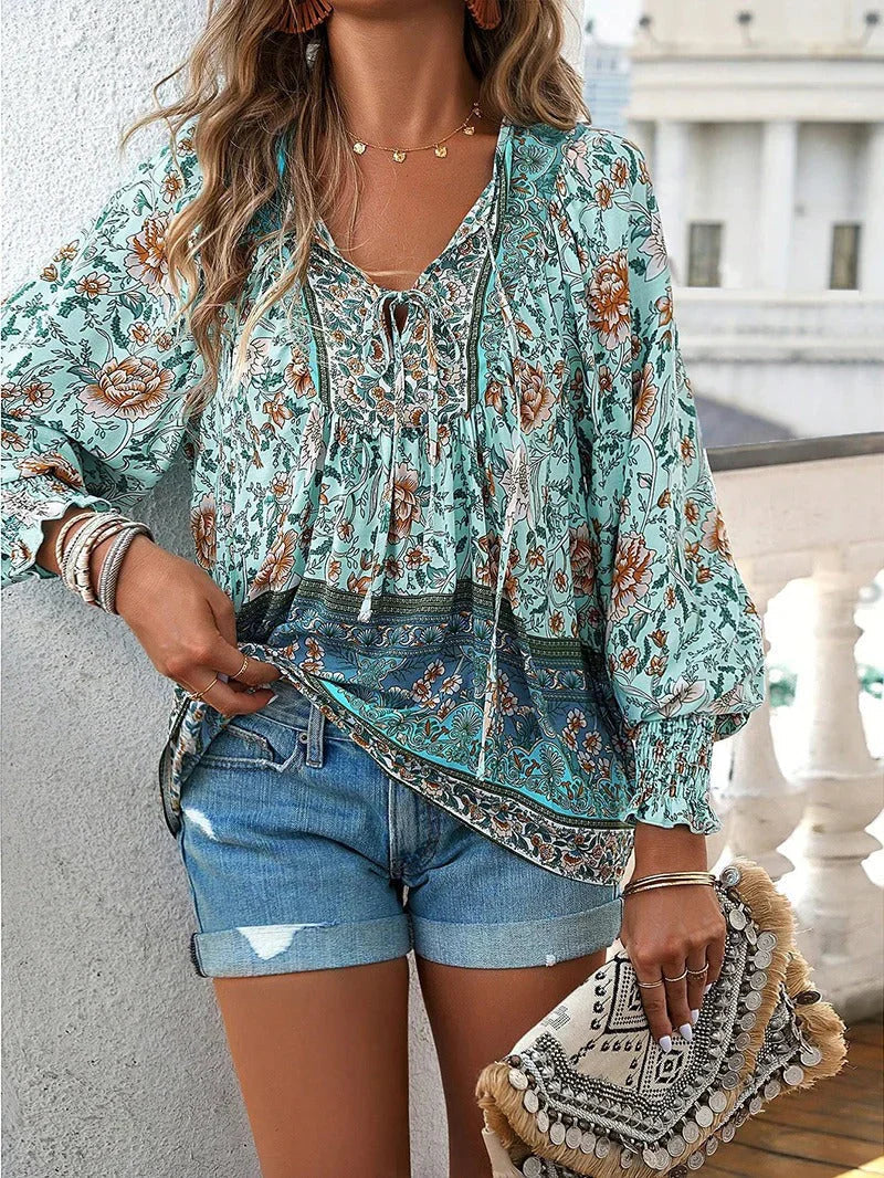 Bucke® | Floral Blouse With Long Sleeves For Women