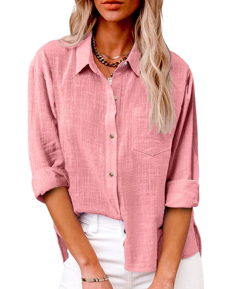 Tatum® | Chic Long-Sleeved Button-Down Blouse