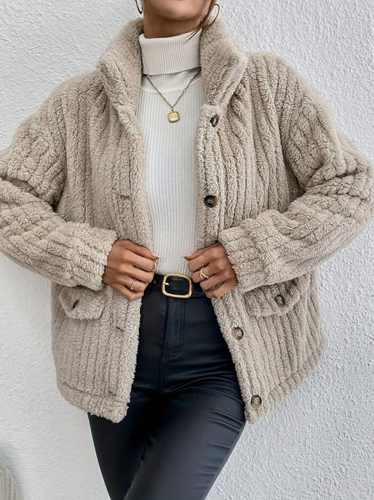 Esther® | Cardigan with buttons in double-face velvet