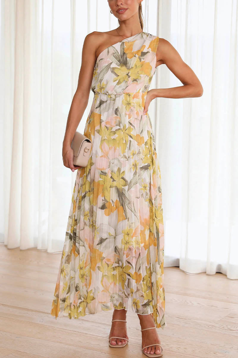 Maria® | Printed Dress With Dropped Sleeves