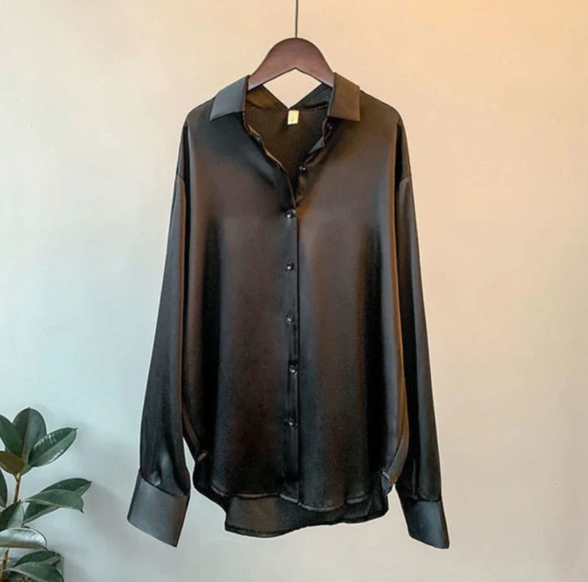Maya® | Long-Sleeved Blouse Made Of Satin Silk