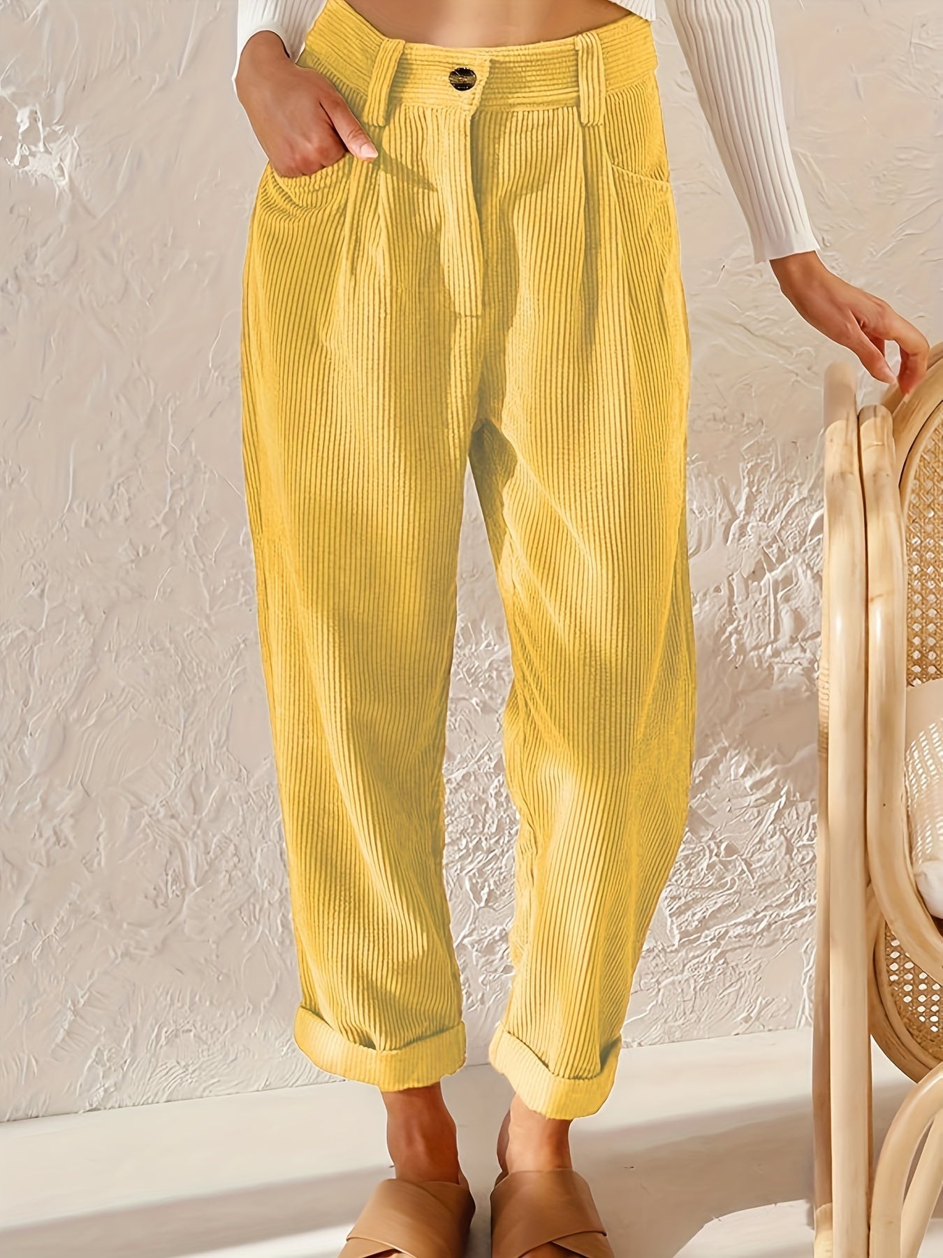 Hilda® | straight leg corduroy trousers for women